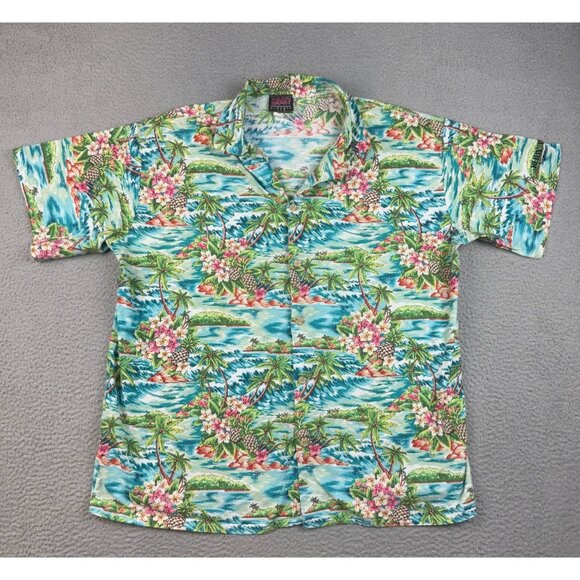 Krazy Klothes Other - Vintage Tropical Hawaiian Button Shirt Men's Large/XL Ruby Tuesday Summer Lu-Wow